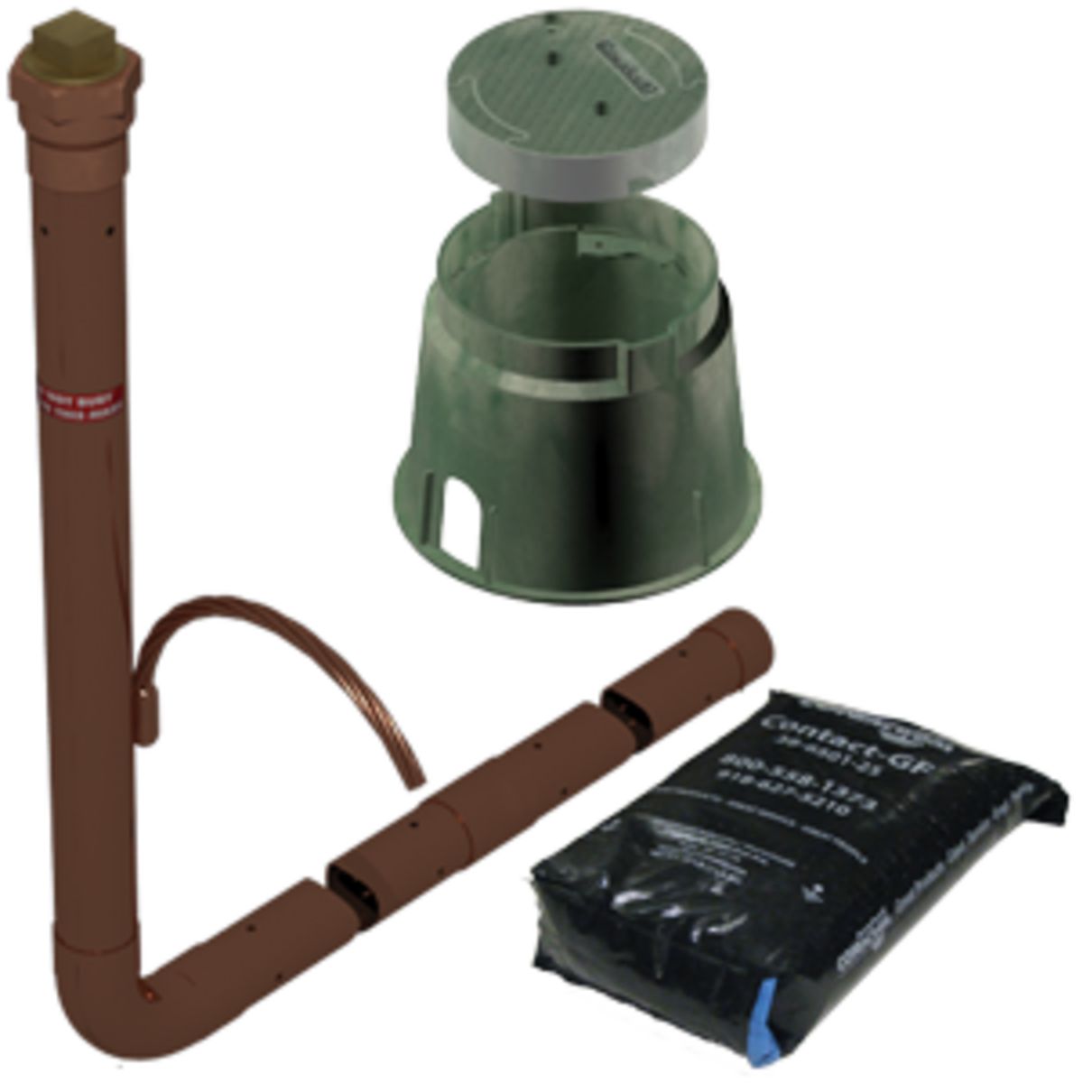 Horizontal LShaped Enhanced Chemical Ground Rod Kit 000038605137